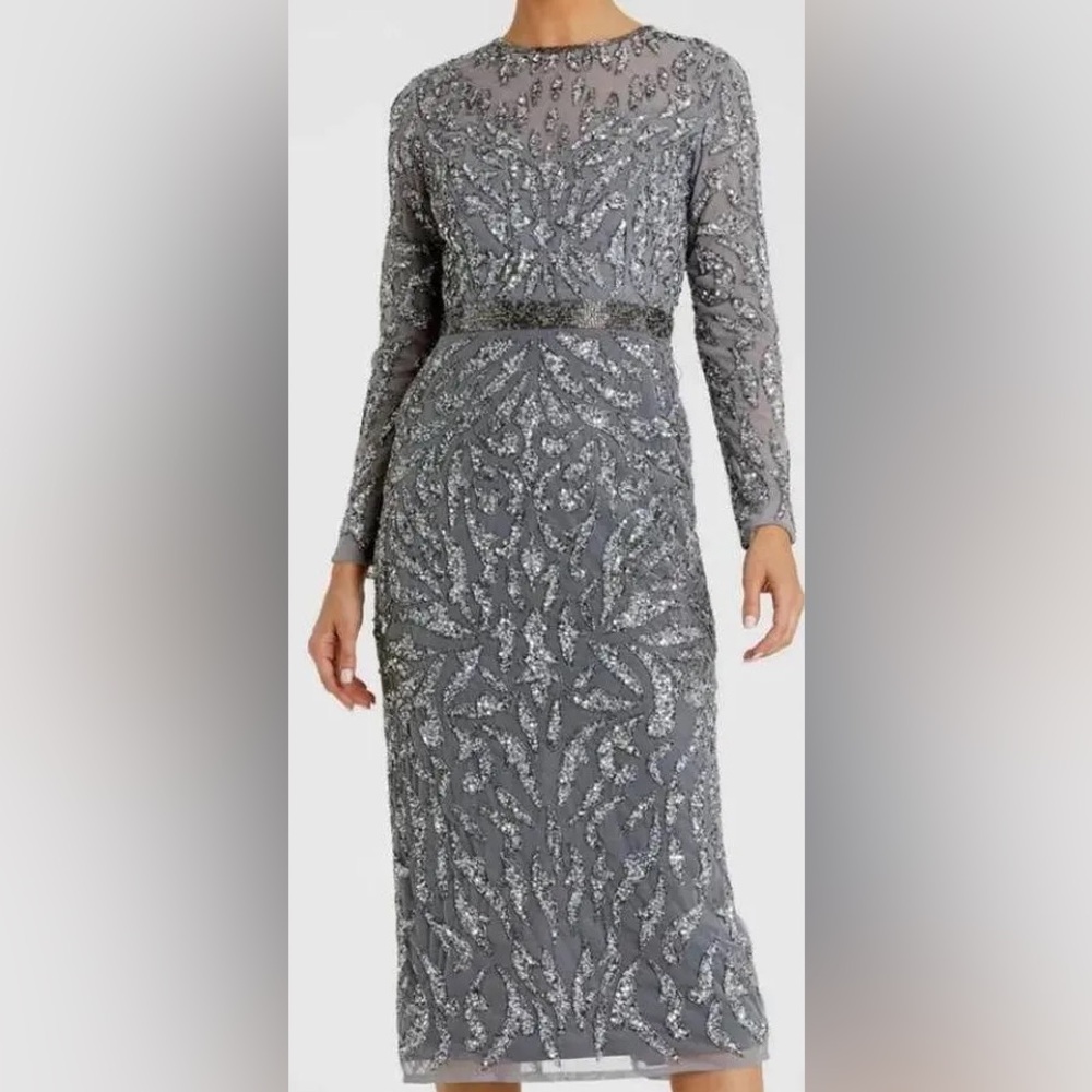 Mac Duggal - Embellished Illusion Sheath Dress